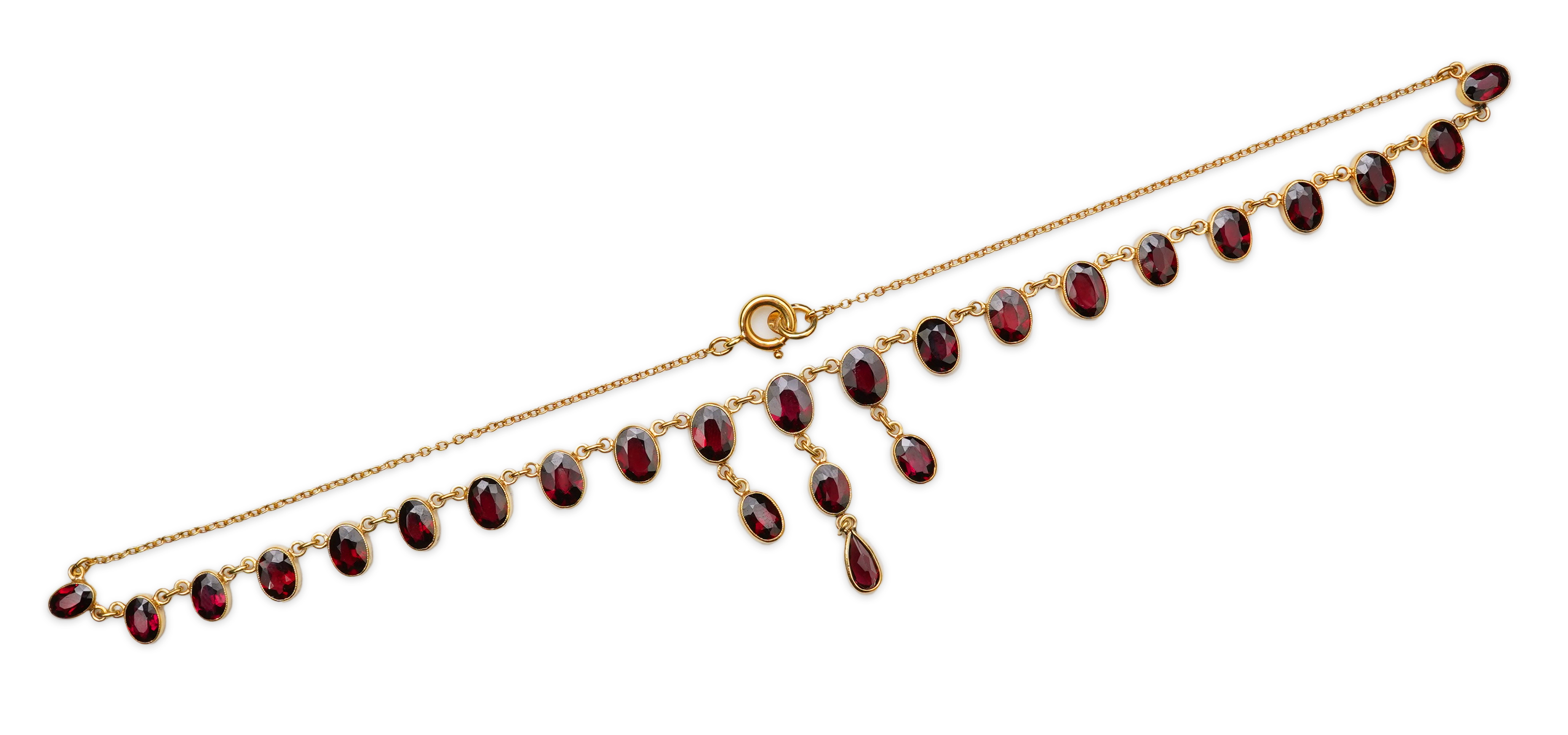 A garnet necklace